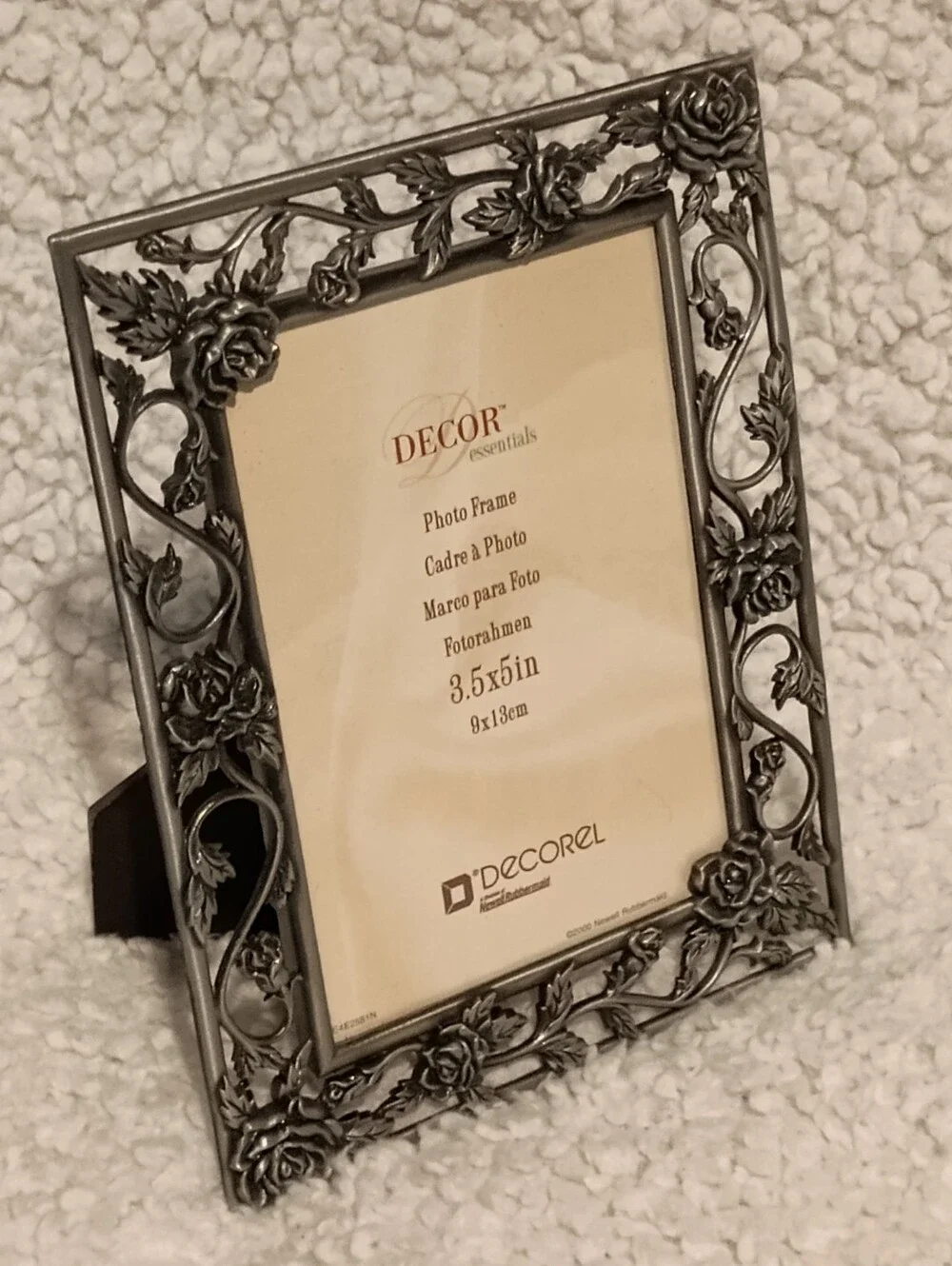 Silver Floral Photo Frame - 3.5x5in